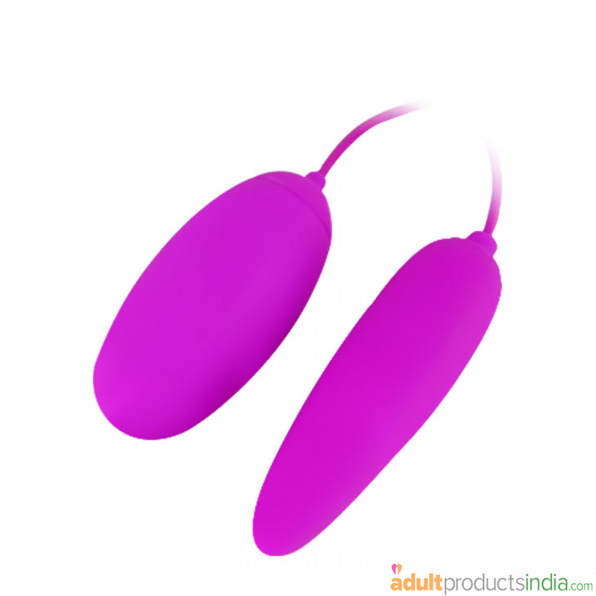 12 Speeds Wired Vibrating Silicone Double Eggs