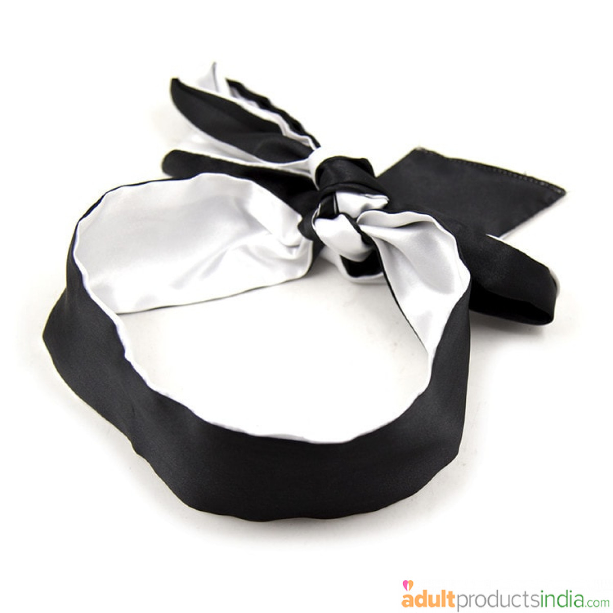 Silk Blind Fold - Black and White