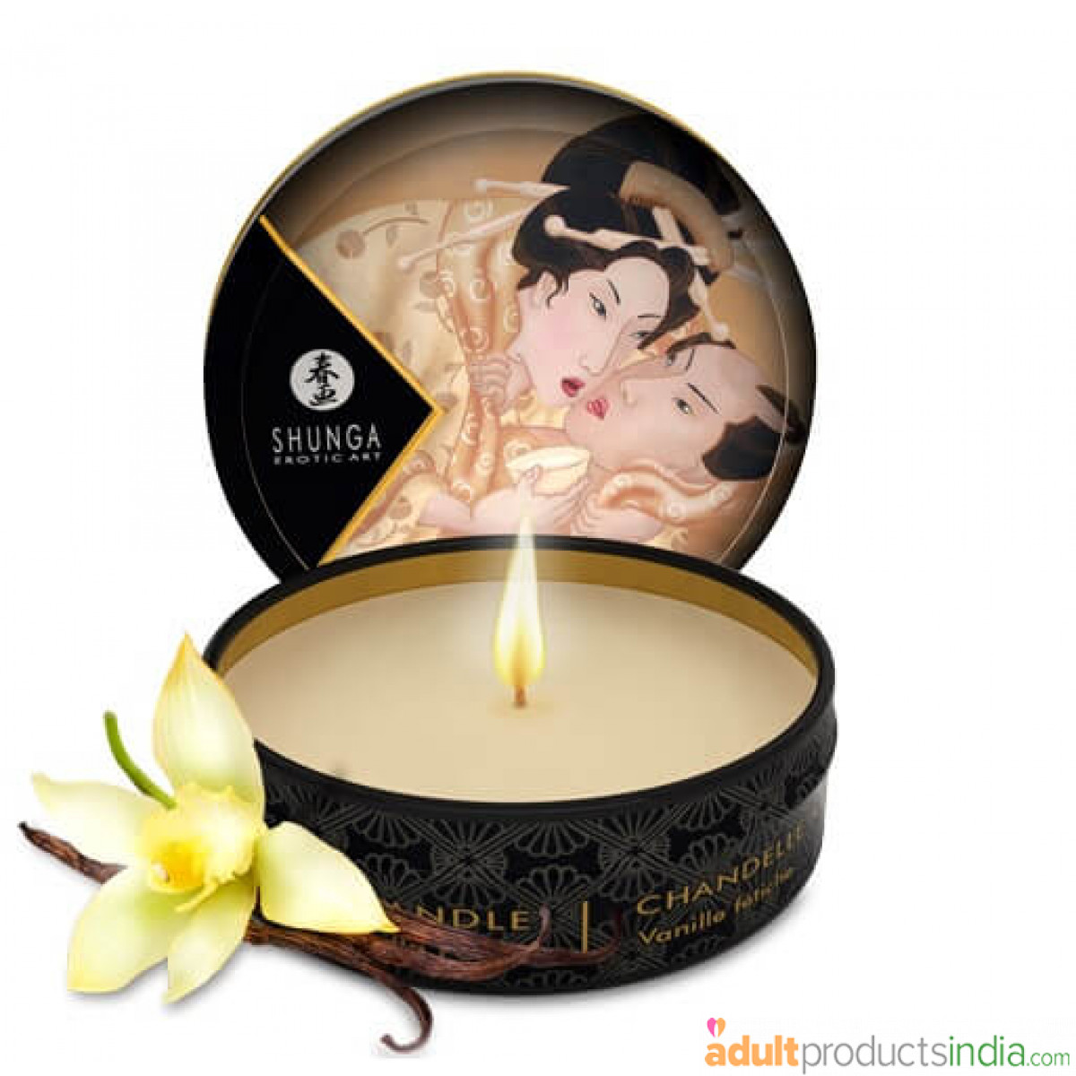 Shunga Japanese Massage Candle - Vanilla Fetish 