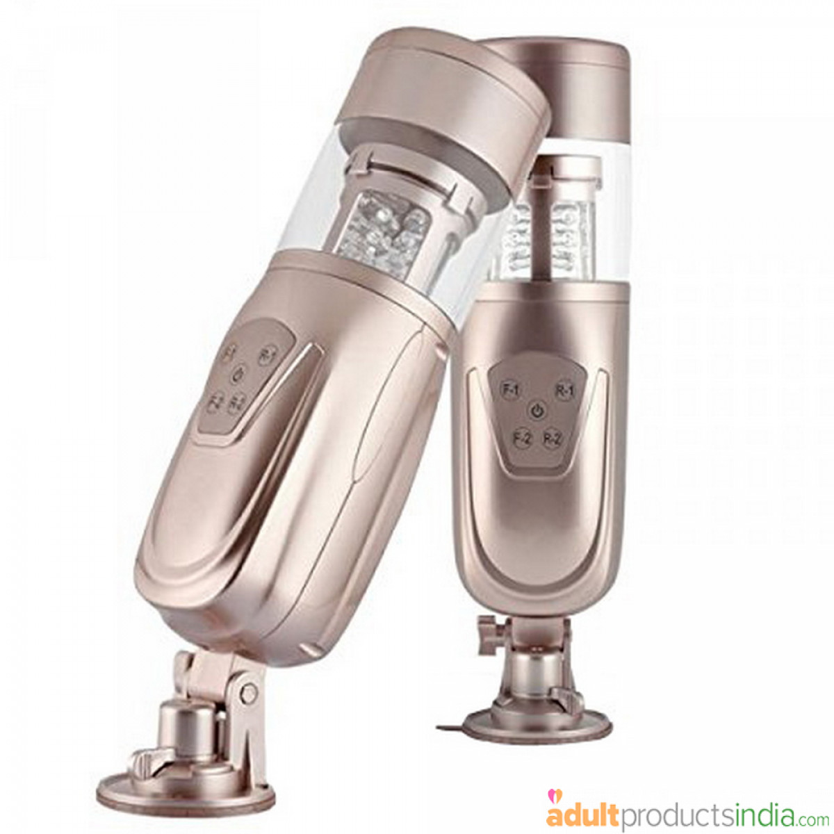 Male Masturbator Vibrating Deluxe Back and forth Telescopic-Gold