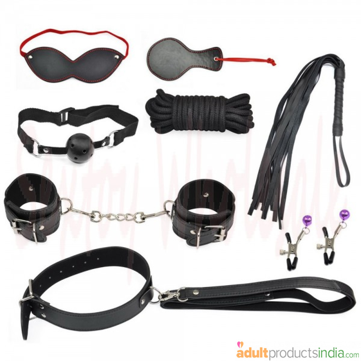 Bondage Set 8 Pcs in Black Color
