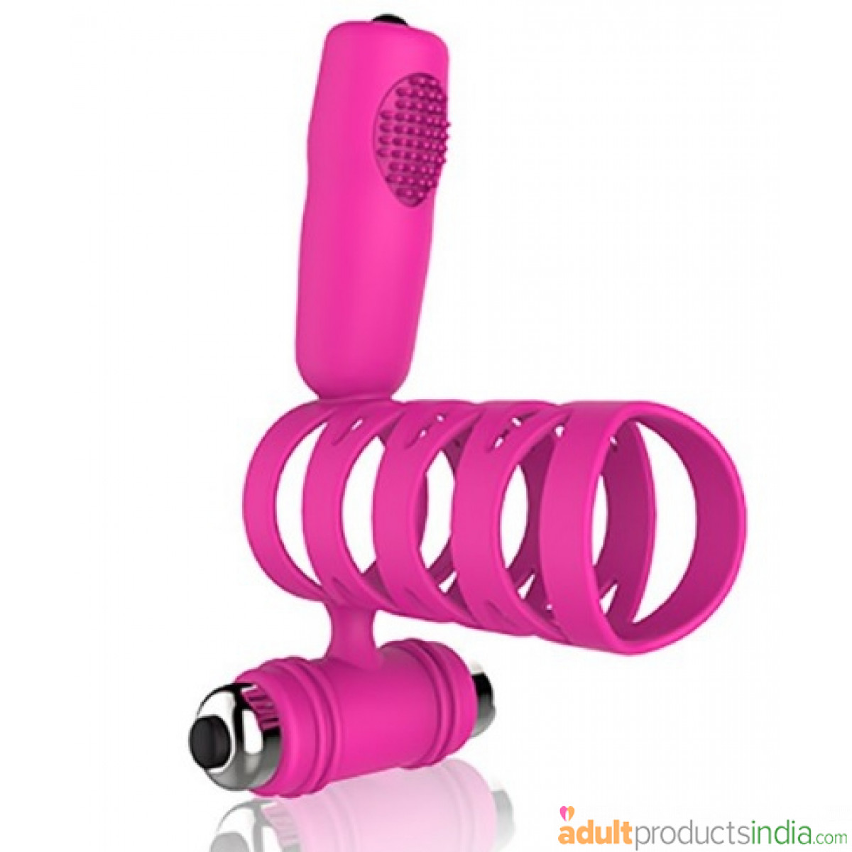 Kennard Cock Ring With Two Vibrating Capsules - Pink 