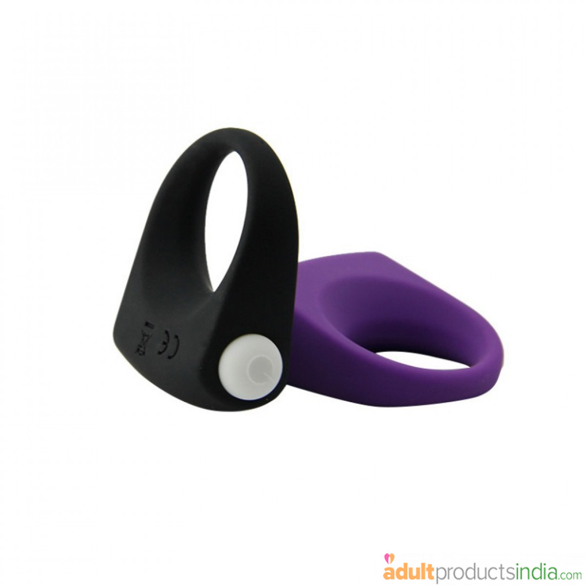 Luxury Vibrating Cock Ring - Black & Purple