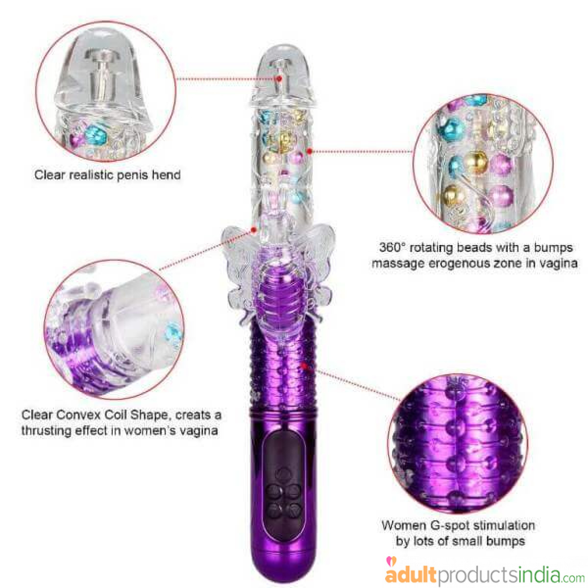 Rotating Rabbit Vibrator - Purple | Adult Products India