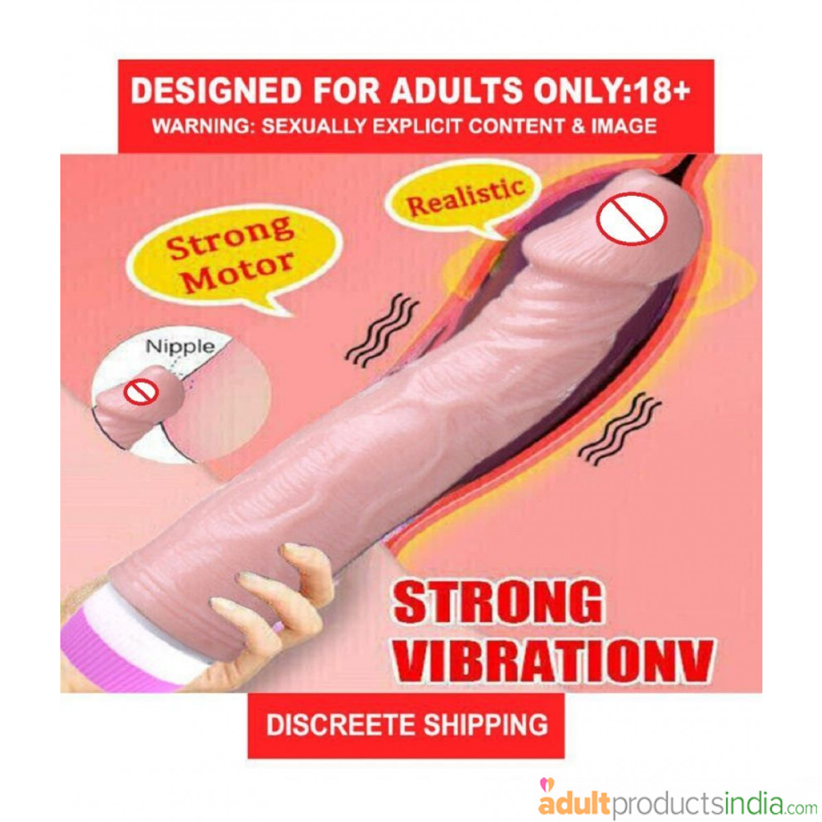9 Inches Purple Cap Stud Vibrator