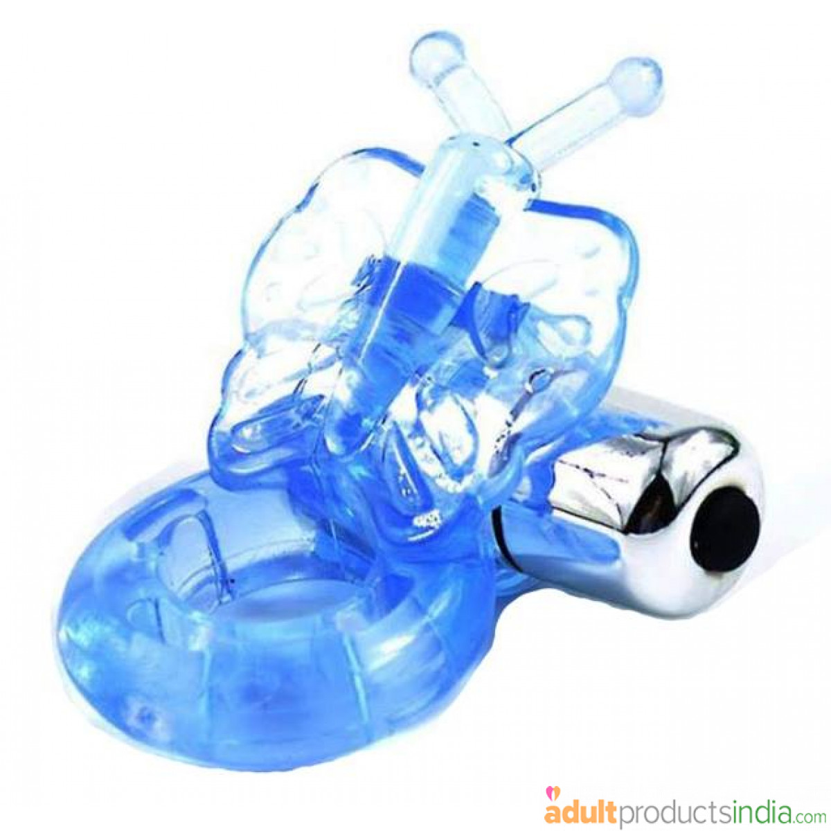 Butterfly Vibrating Cock Ring - Blue