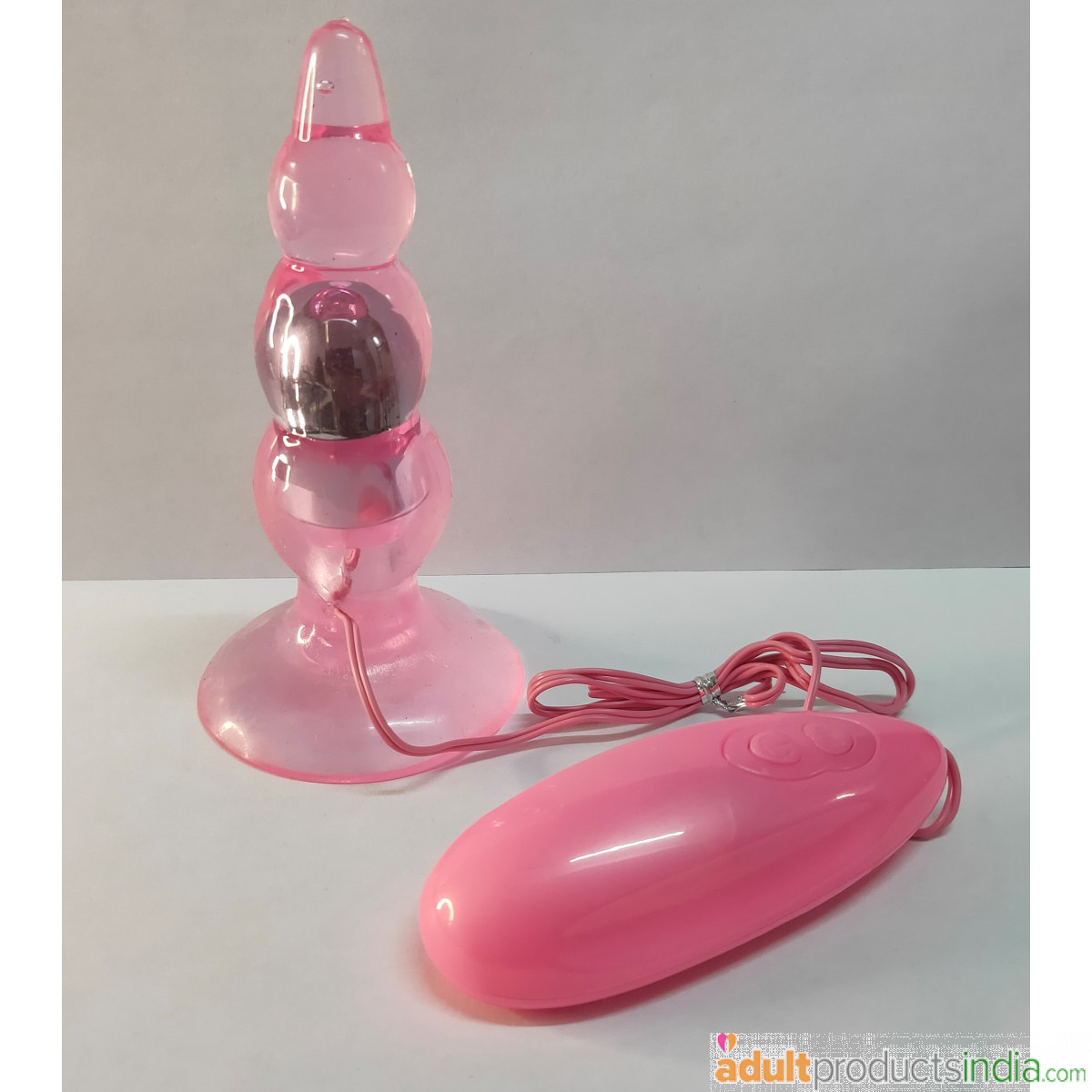Butt Plug With Vibration - Pink