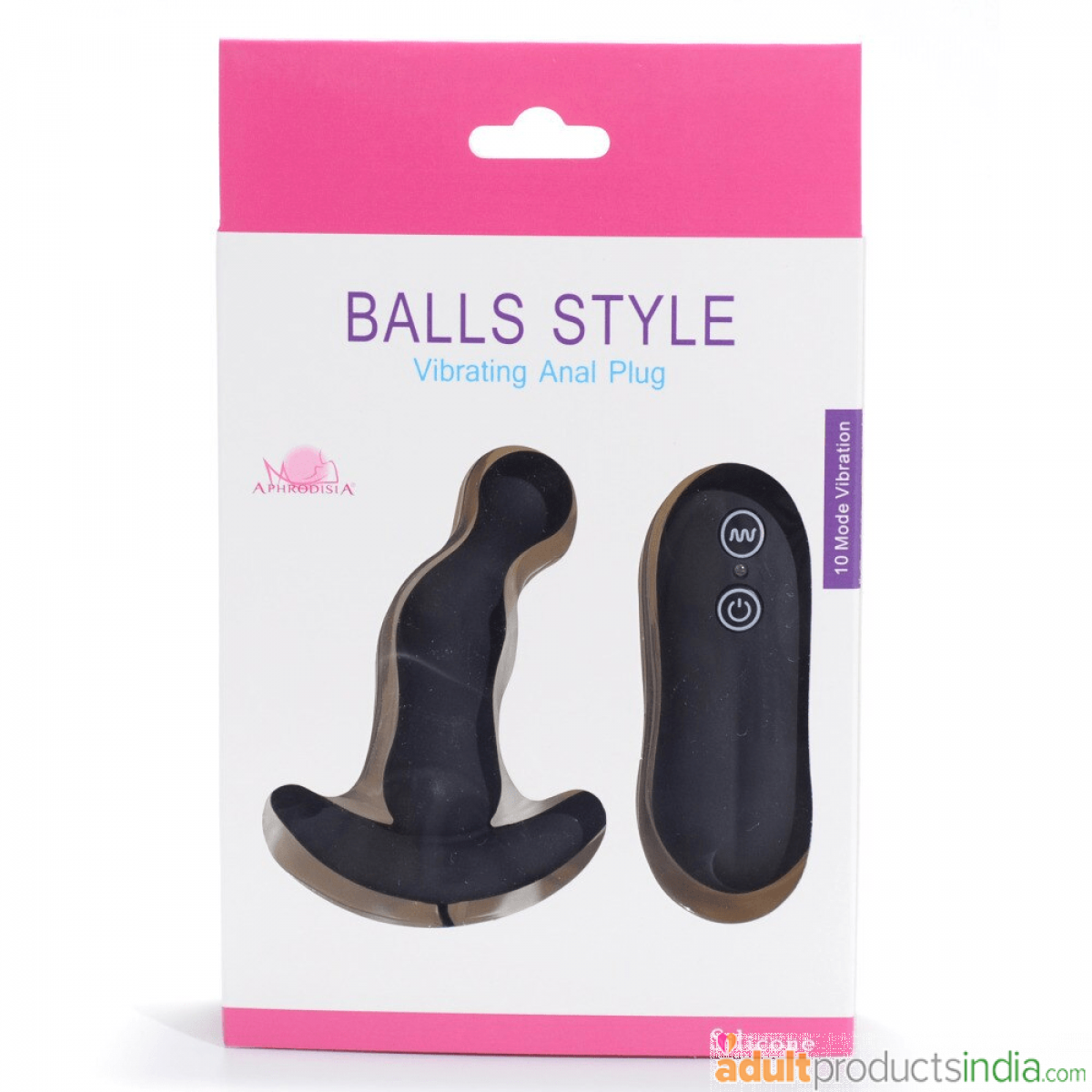100% Silicone Ball Style Vibrating Anal Plug - Black