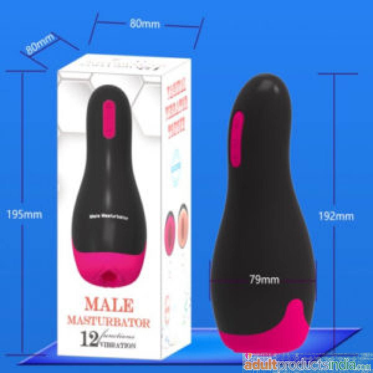 Black Panther Vibrating Masturbator with Heating and Voice