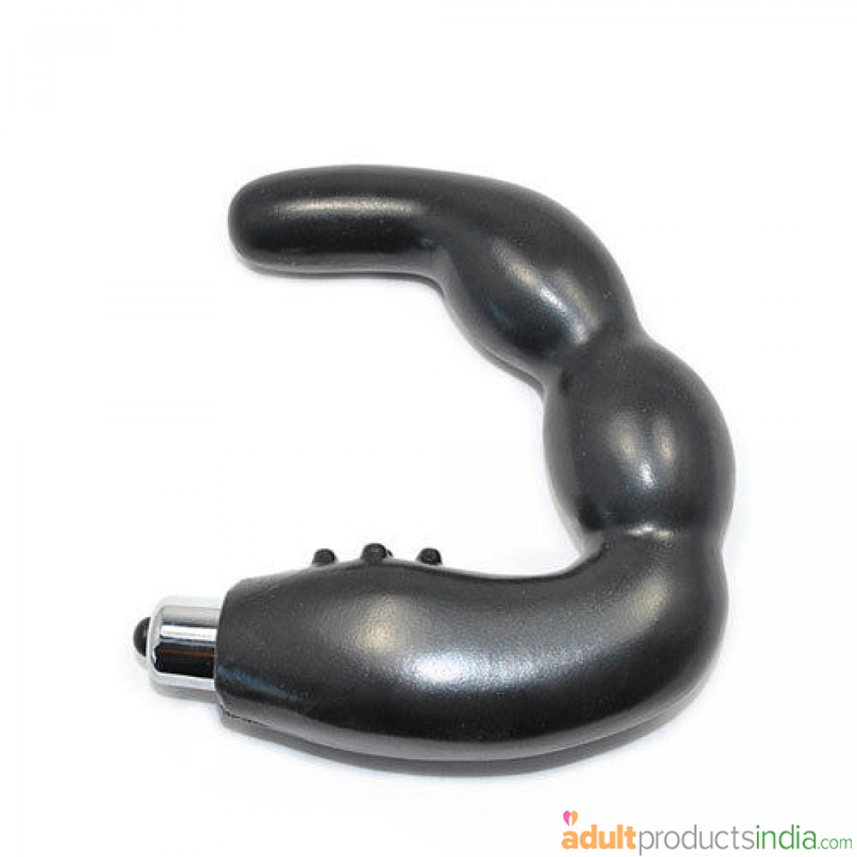 Black Prostate Anal Beads Plug Vibrator Sex Toy U shaped