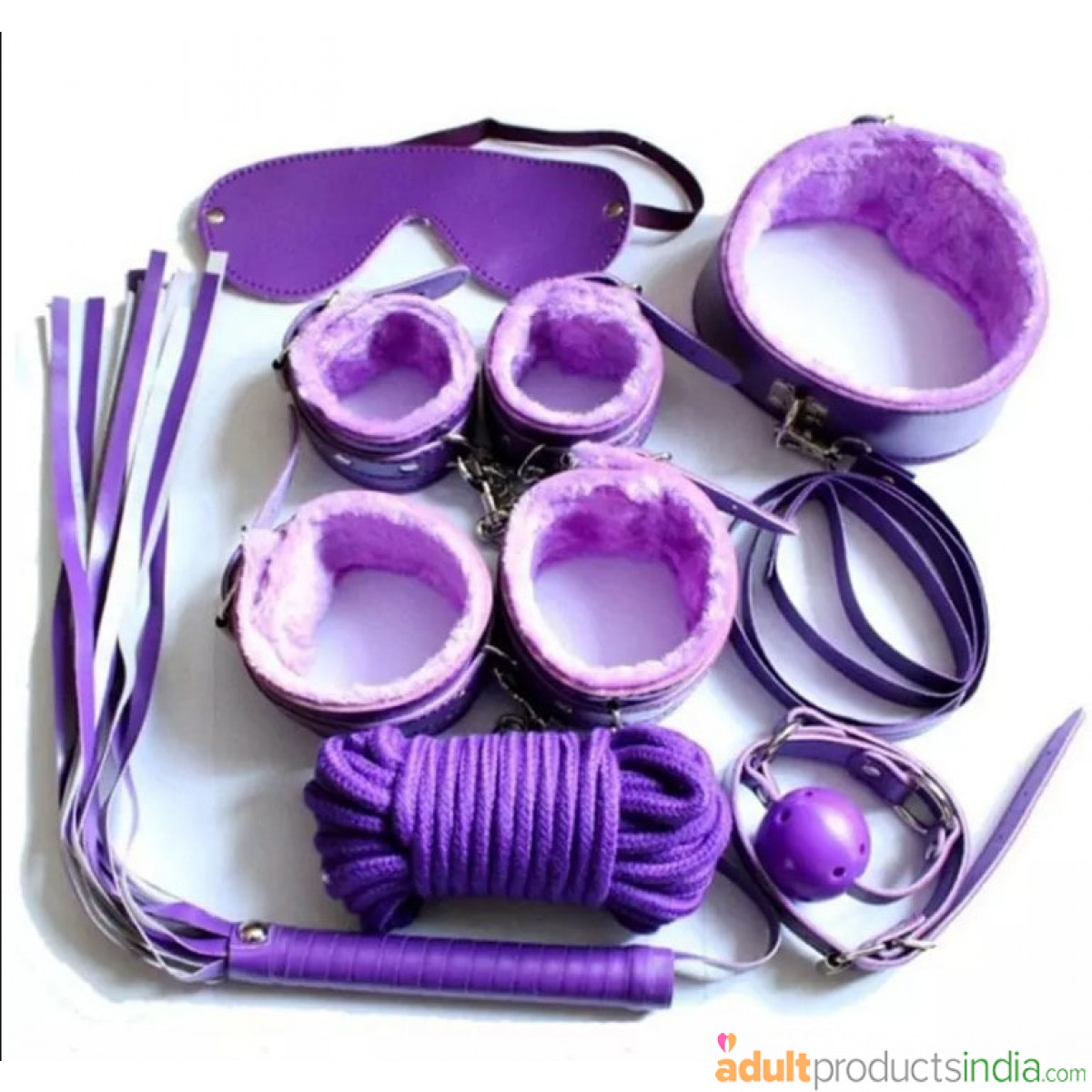 8-Pieces Bondage Kit Purple