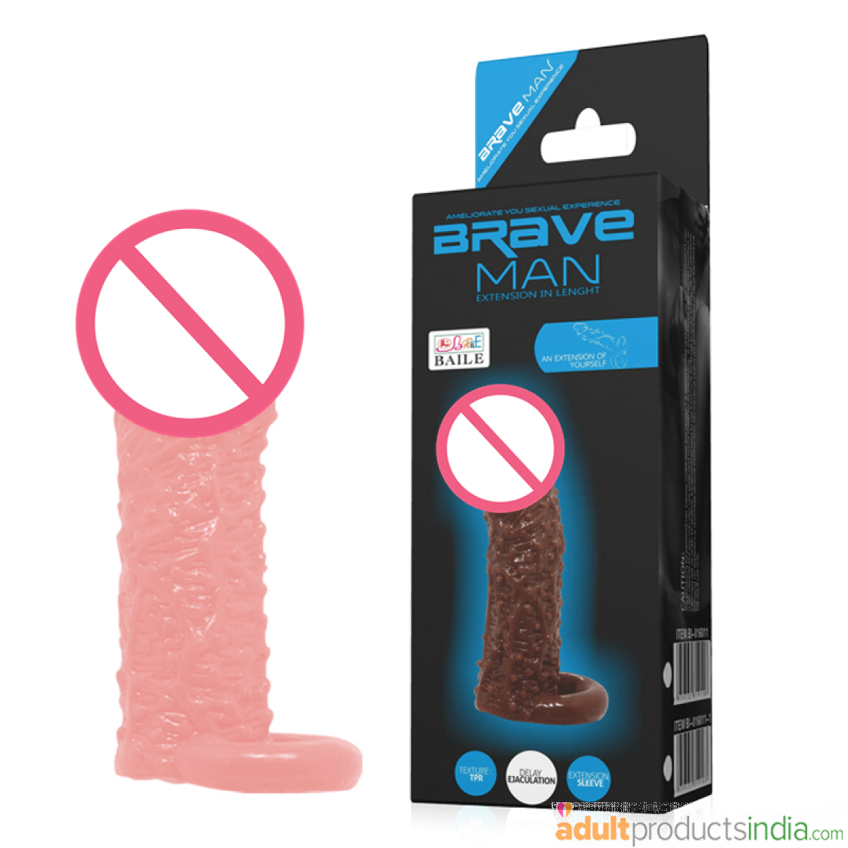 Realistic Soft Penis Extender For Sexual Delay Ejaculation