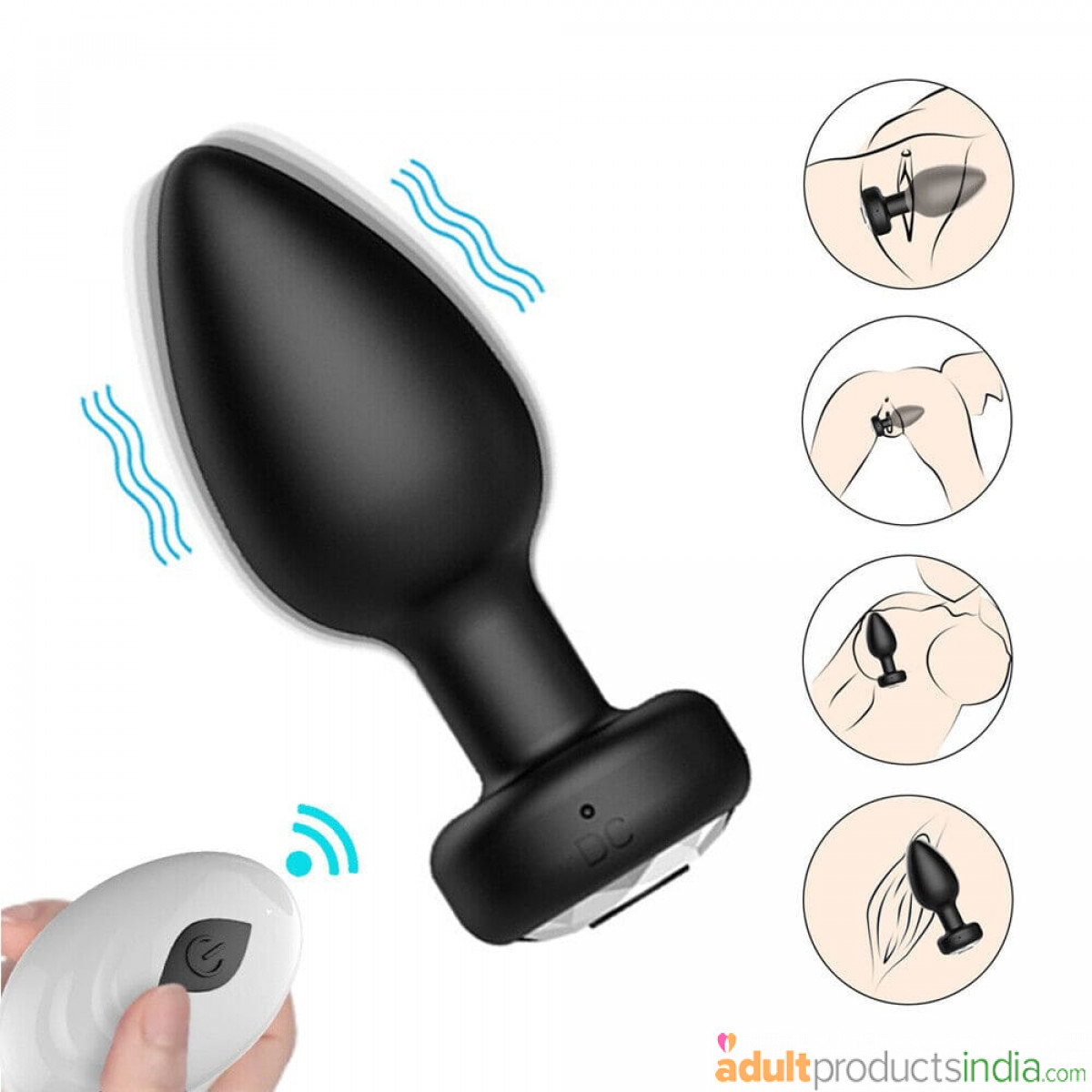 Wireless Remote Control Butt Plug Vibrator & Prostate Massager for Men & Women