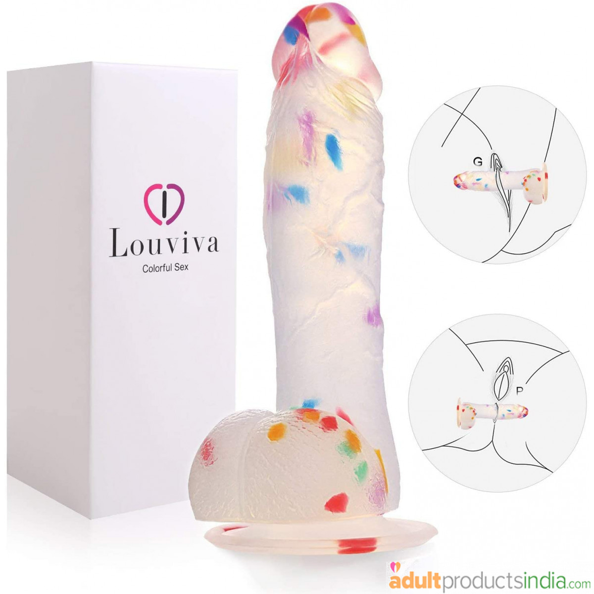 Louviva Colourful Dildo With Suction Cup