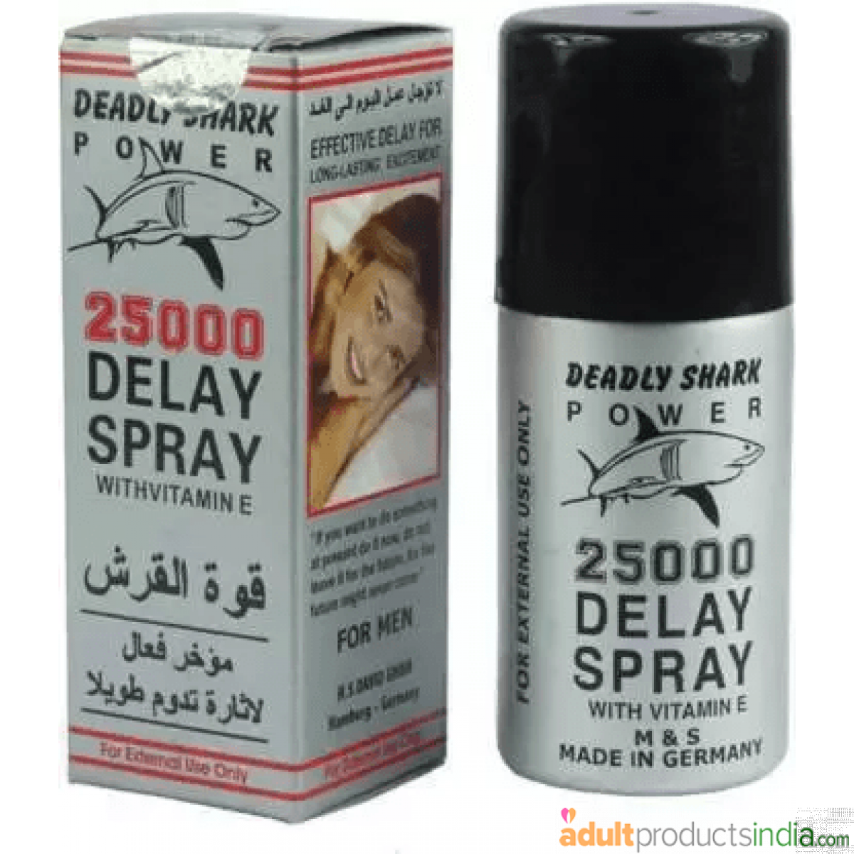 Deadly Shark Power 25000 Vitamin E Delay Spray For Men (45ml)