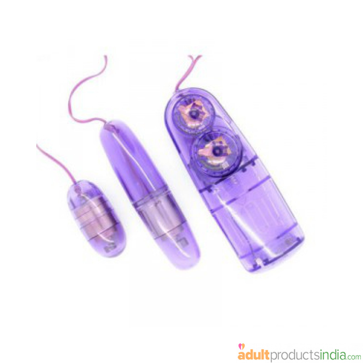 Double Vibrating Egg - Purple