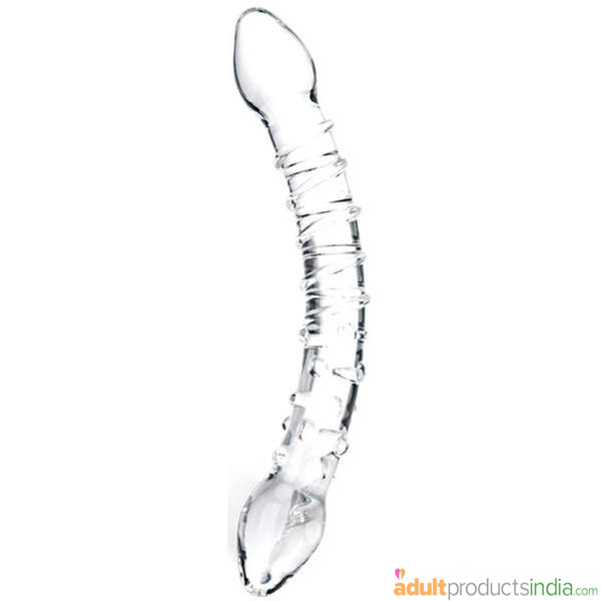 Glas Toys Double Trouble Transparent Glass Dildo