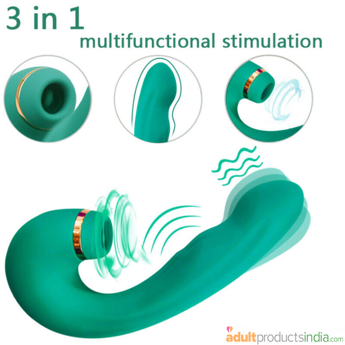 3 in 1 Clit Sucker Dildo G-Spot Vibrator Sucking Vibrators for Women