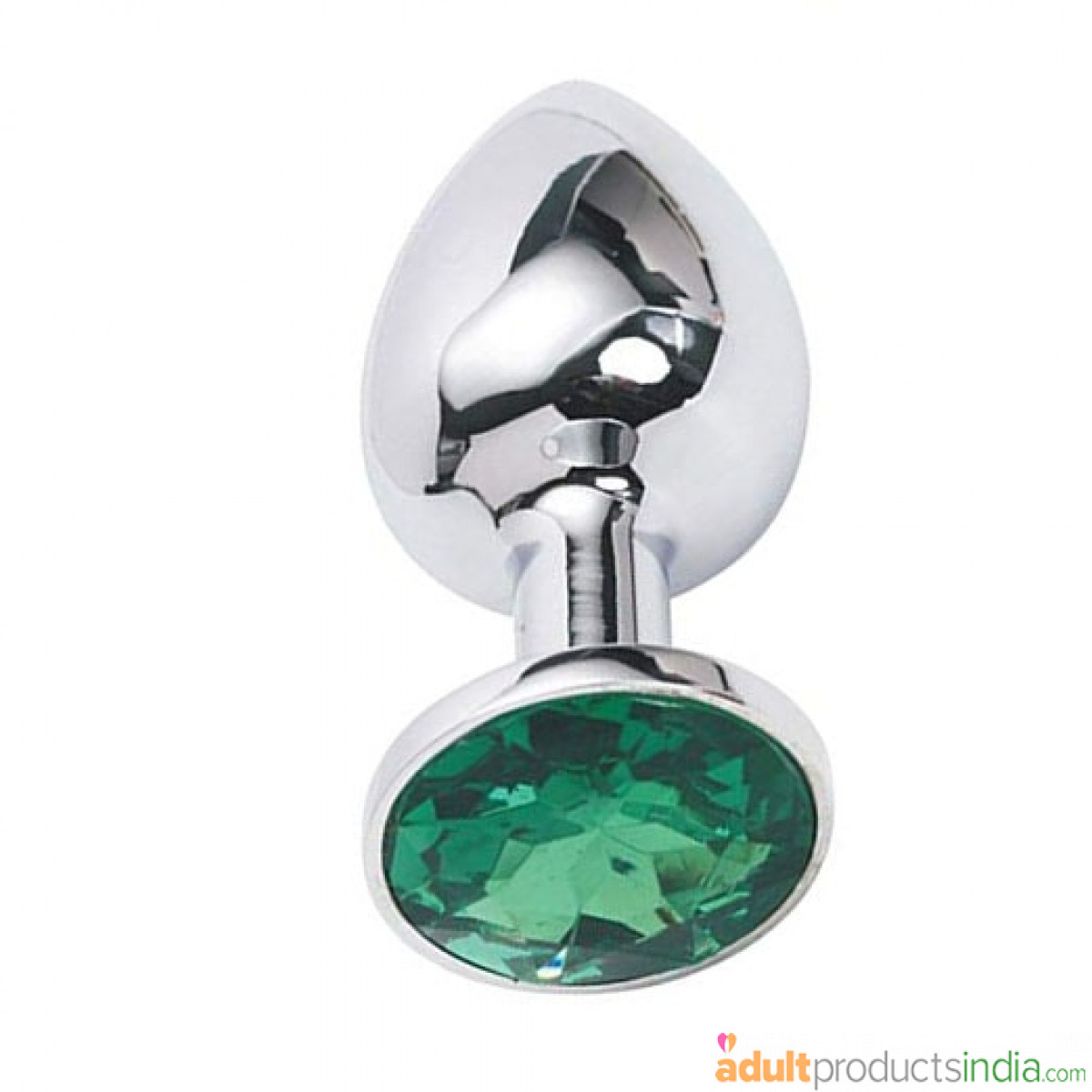 Metal Buttplug Green Diamond