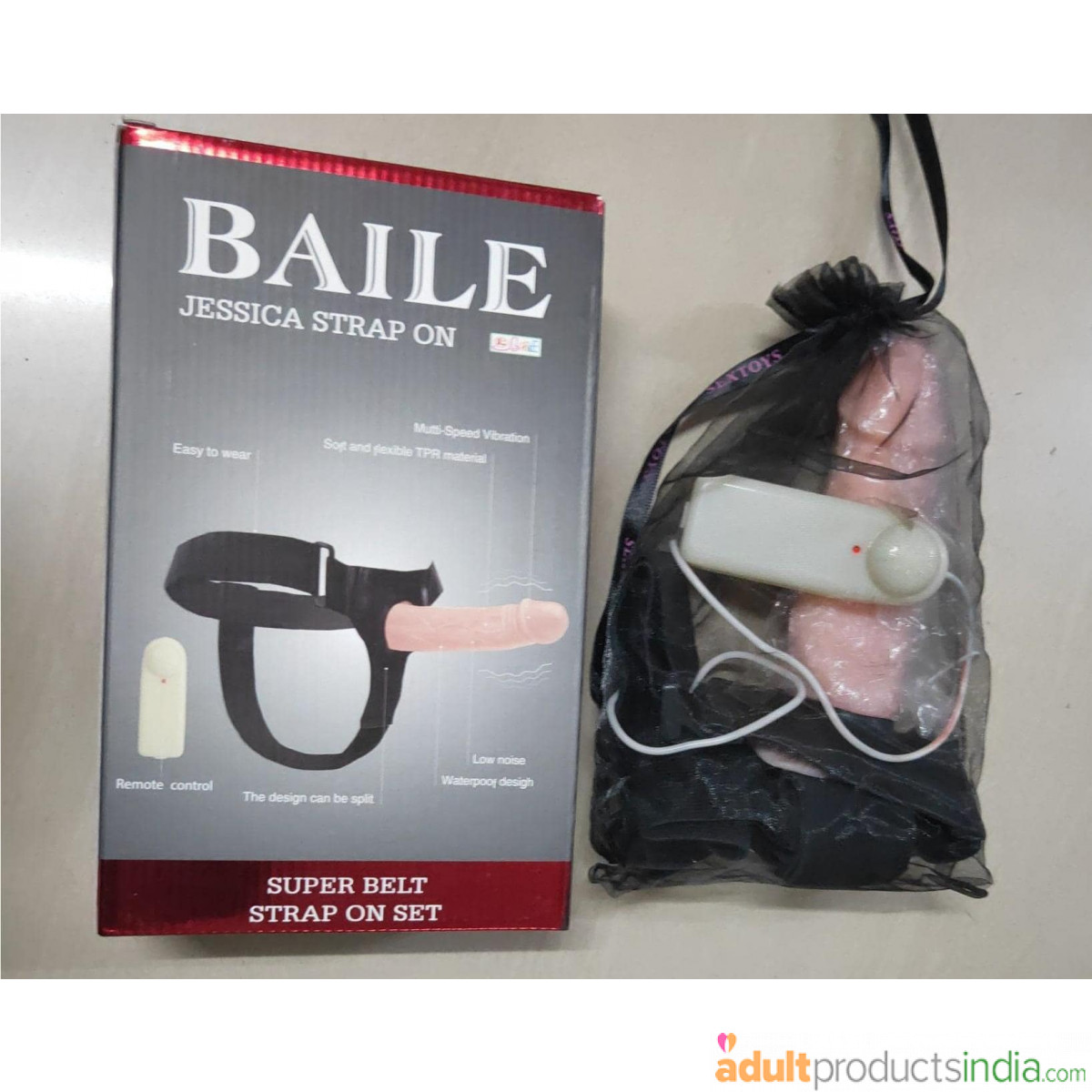 Hollow Strap on Dildo With Vibrator (21 cm)