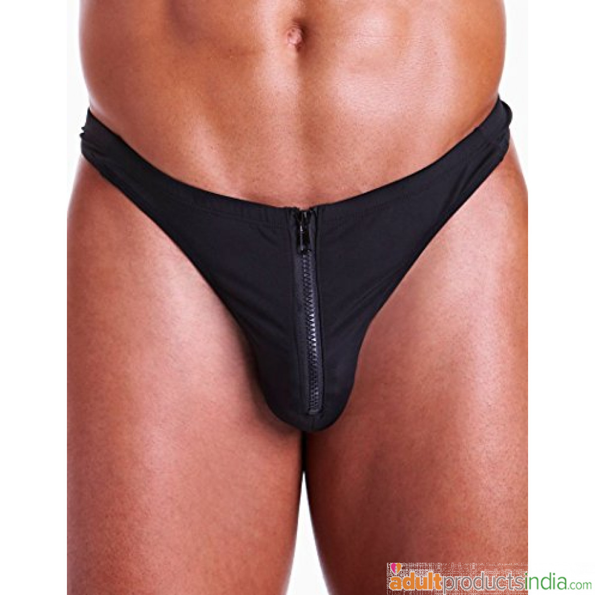 Hustler Fundies Pro-Mesh Zipper Thong Black S/M