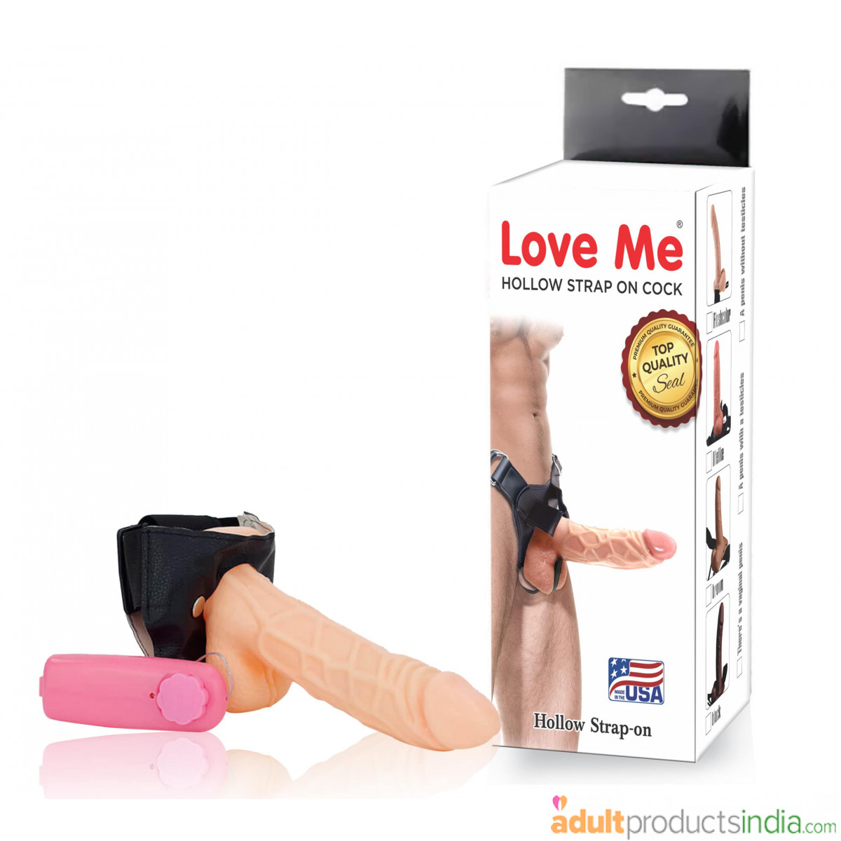 Love Me Hollow Strap on Cock 7 inches