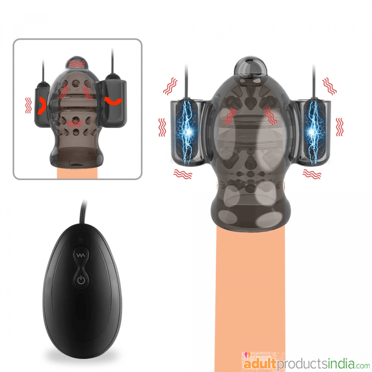 Vibrating Penis Head Teaser Cock Head Stimulation-Massager