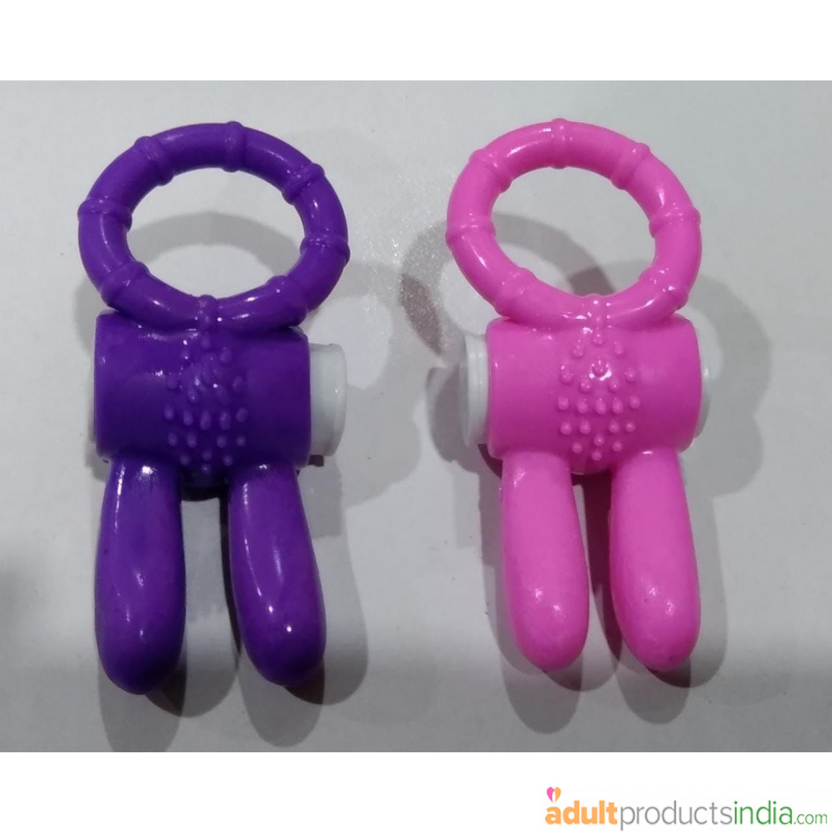 Rabbit Vibrating Ring - Pink & Purple