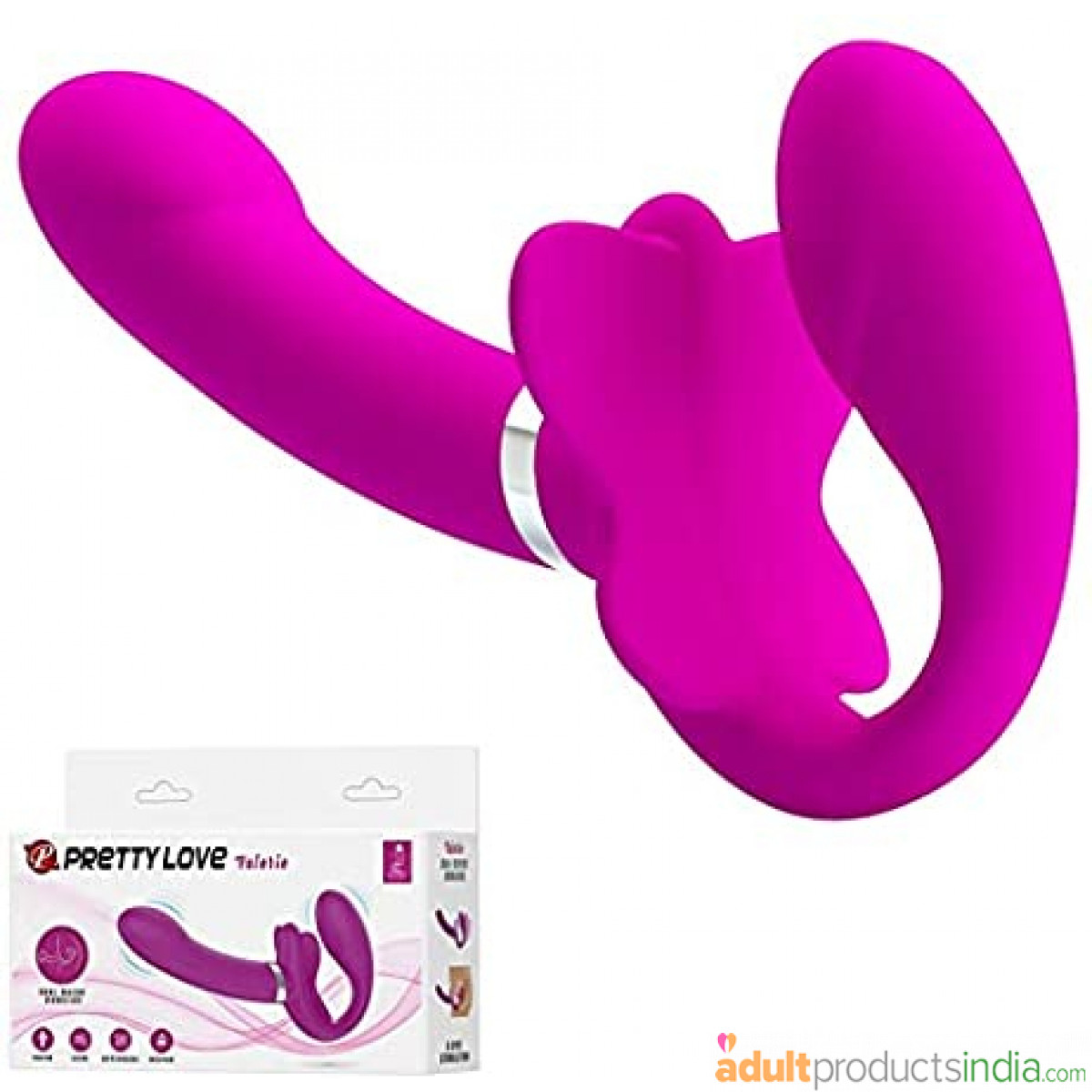 Thunder Pretty Love Dual Strap on Dildo With Vibration