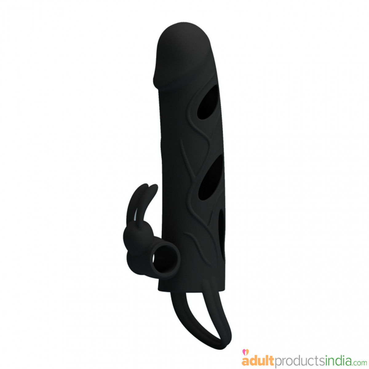 Rabbit Vibrator Penis Extender with Ball Strap