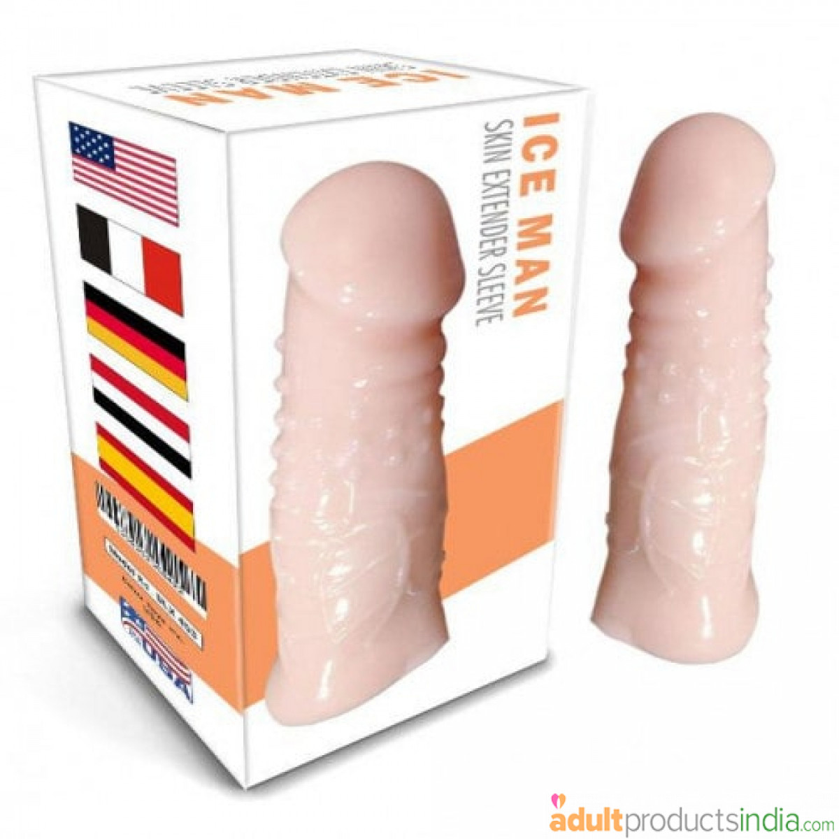 Real Flesh Penis Sleeve Extension-Iceman