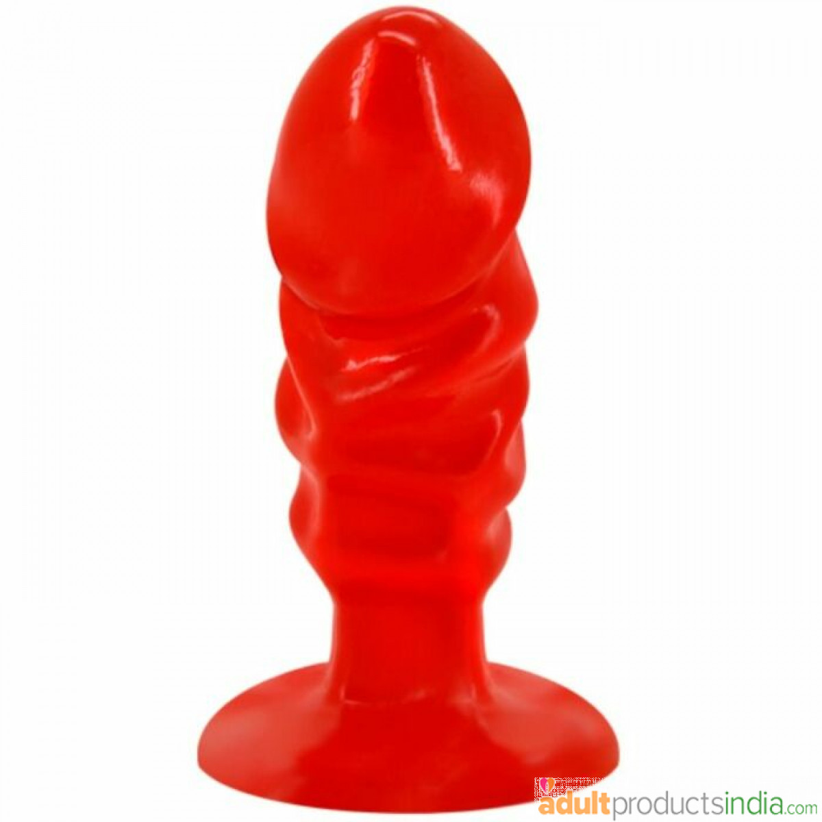 BAILE Unisex Anal Plug With Suction Cup- RED