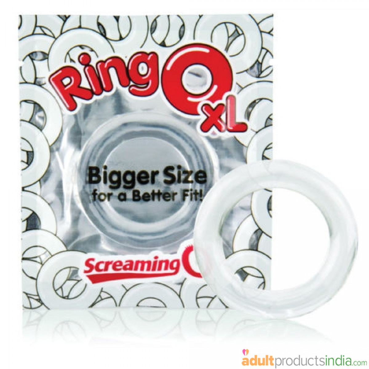 RING O SILICONE XL COCK RING CLEAR SCREAMING O
