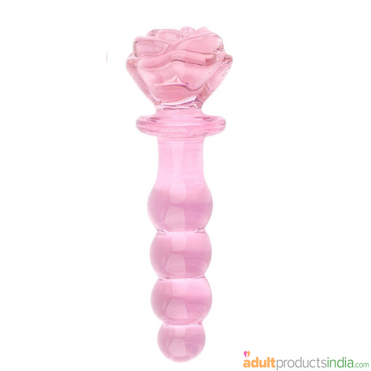 Rose Flower Glass Anal Plug For Women