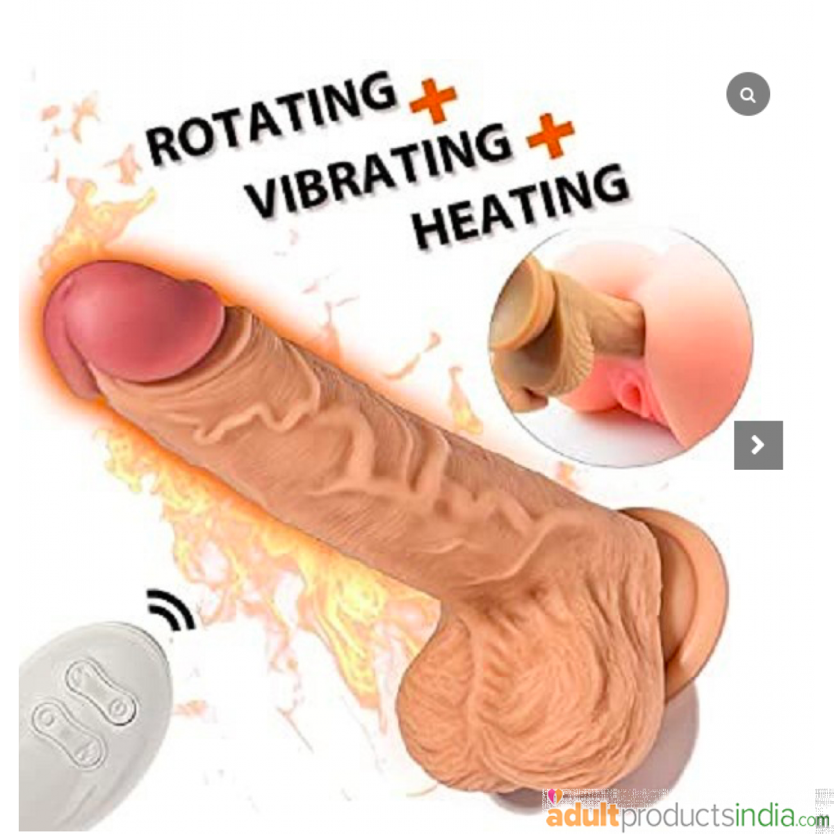 Heating Vibrating Silicone Dildo with Remote