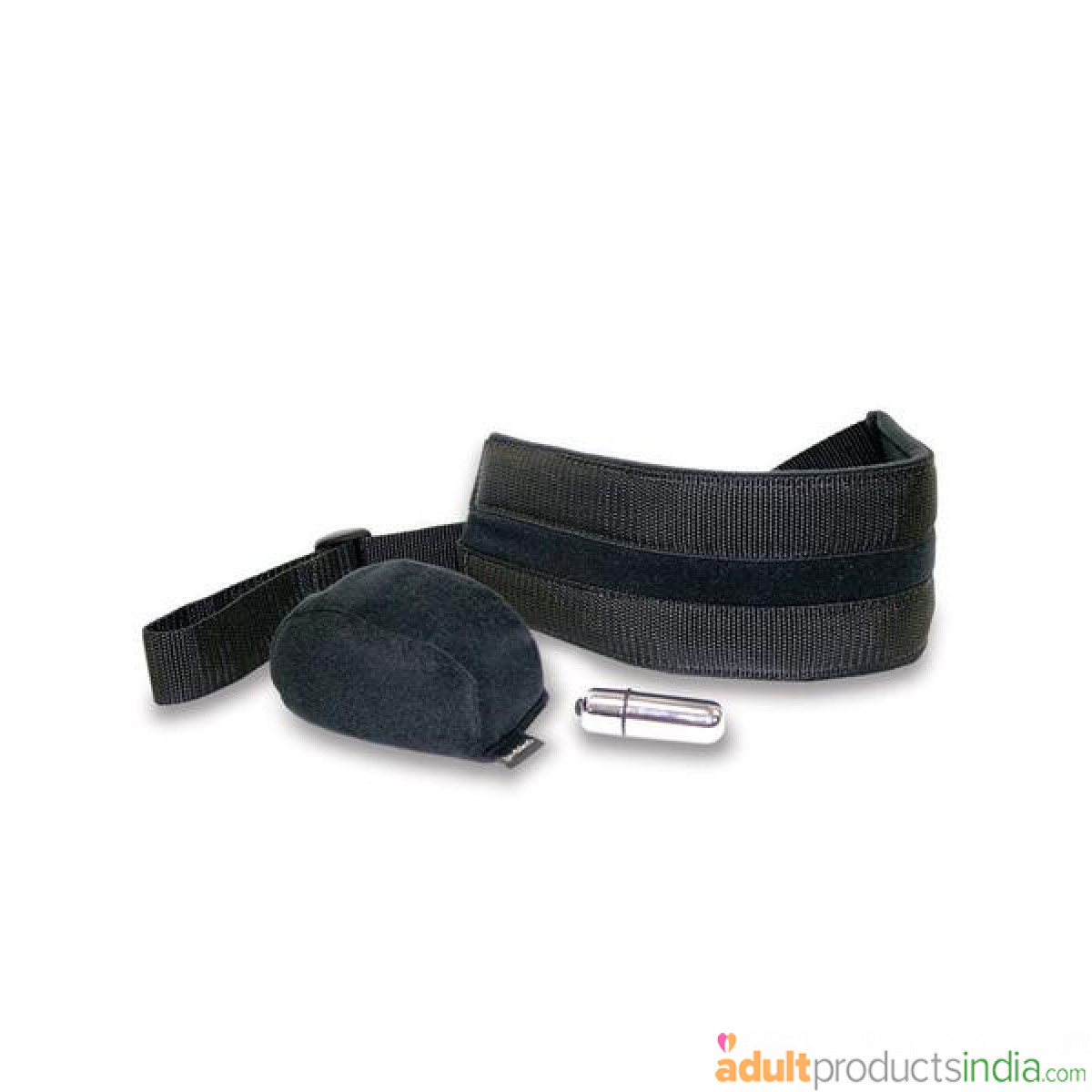 Vibrating Doggie Style Strap Black