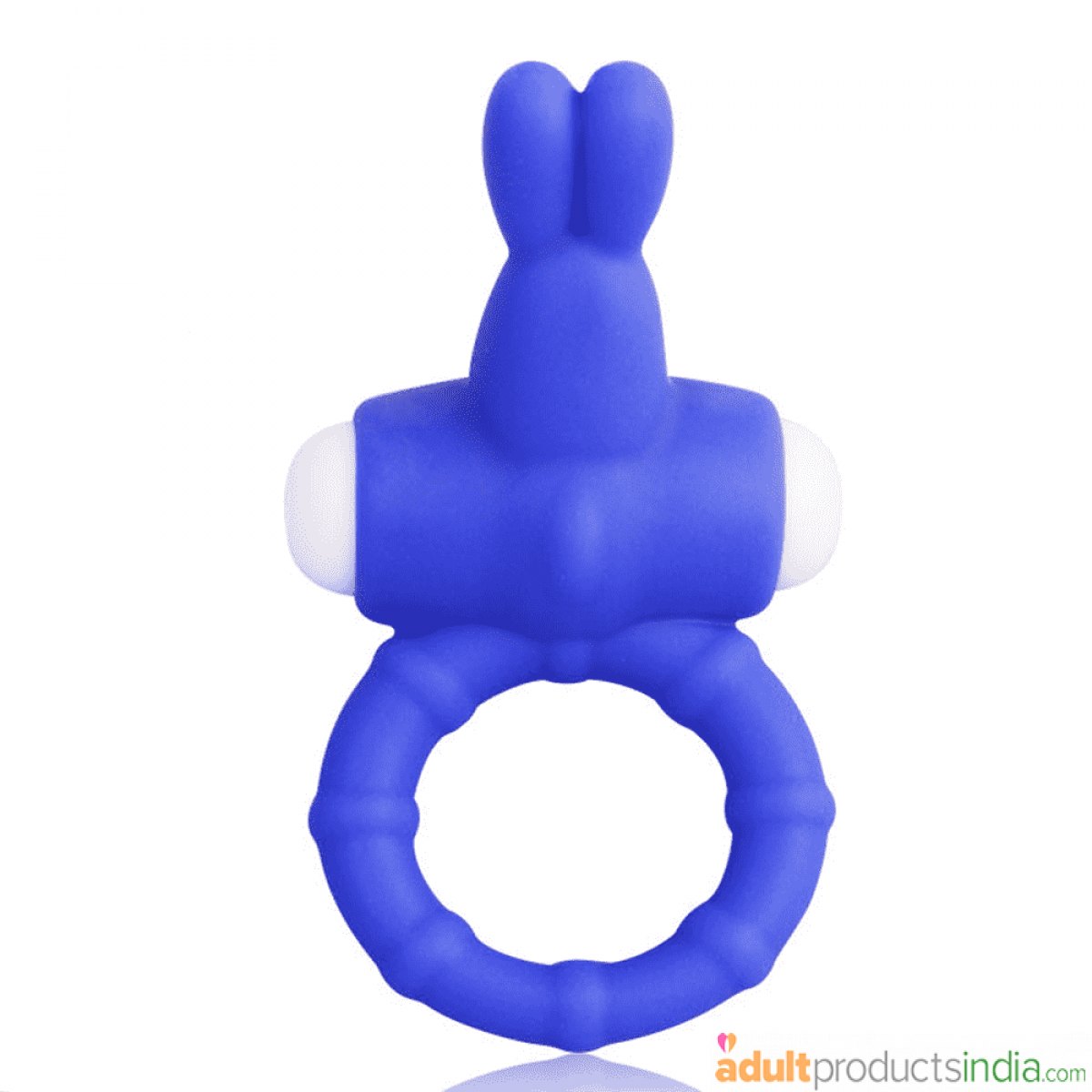 Vibrating Waterproof Reusable Rabbit Cock Ring - Blue