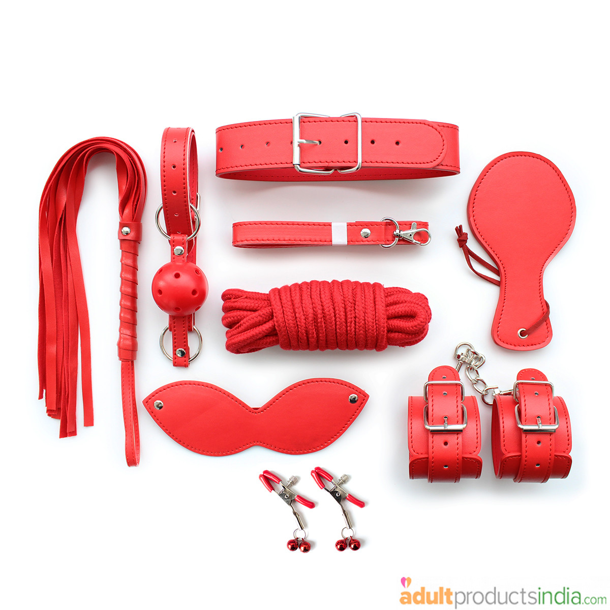 Bondage Set 8 Pcs in Red Color