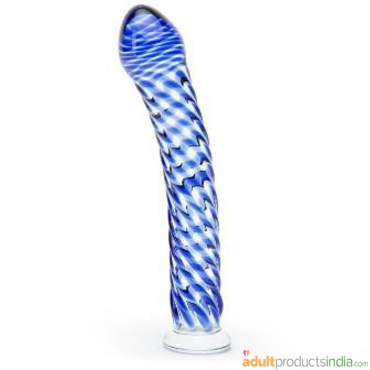 Textured Swirl G-Spot Glass Dildo