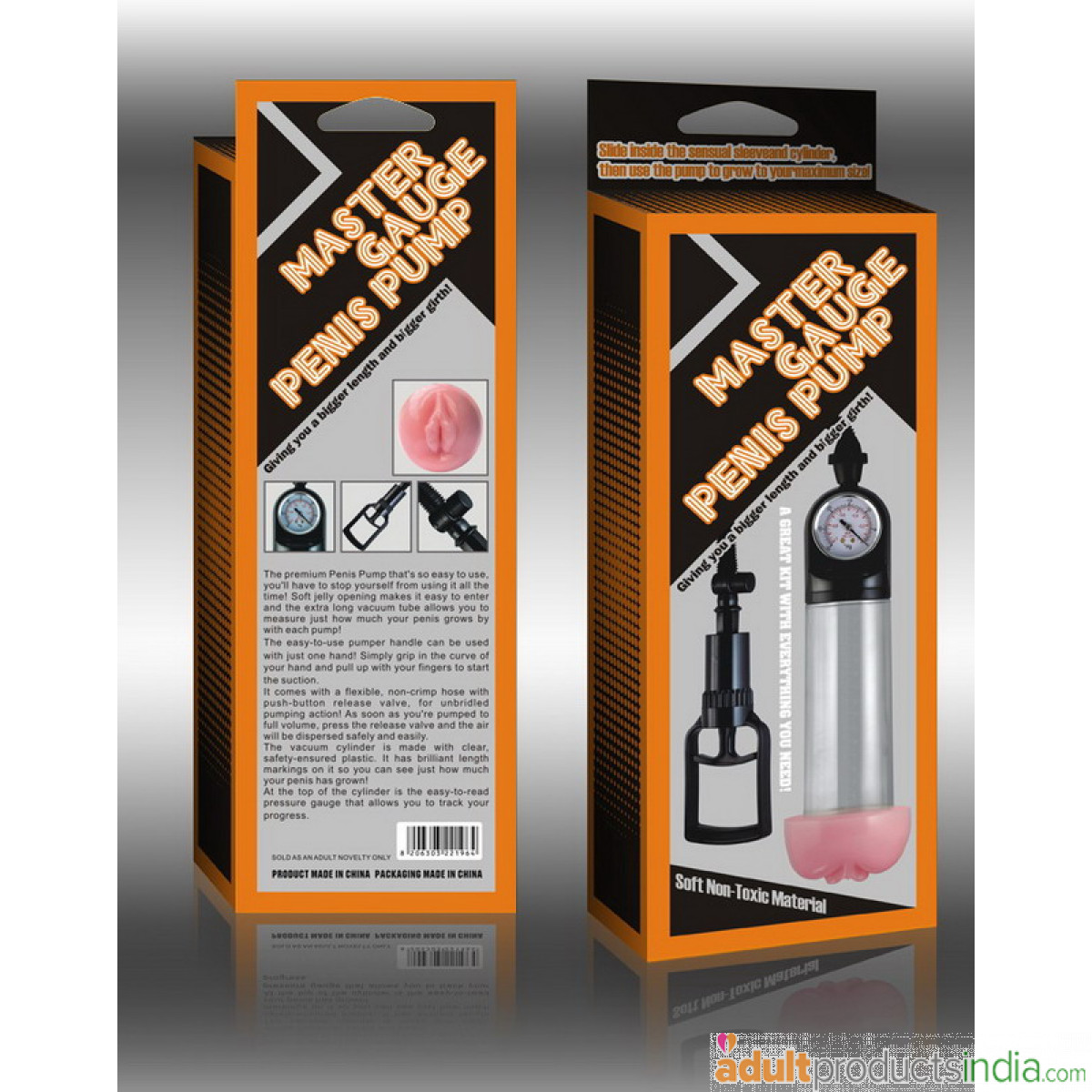 Vagina Cup Pressure Gauge Pump 11.5"