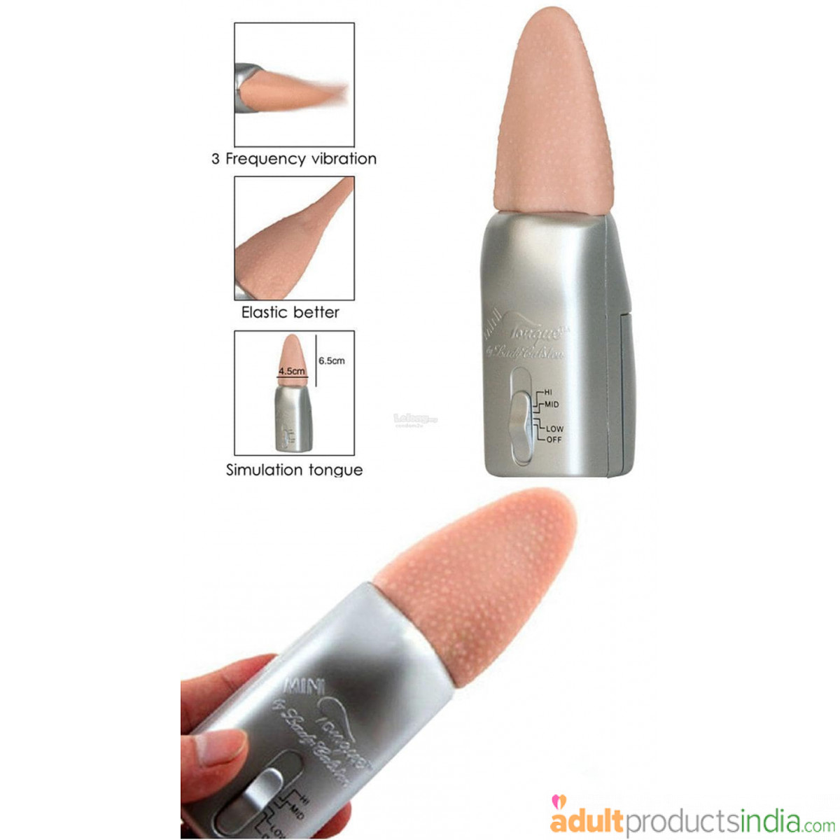 Silicon Tongue Vibrator with strong Bullet