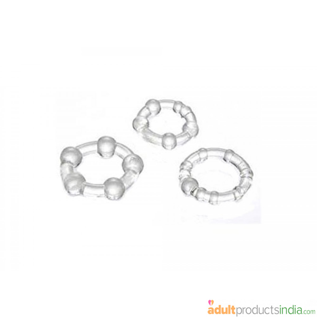 3 Pieces Cockring Set Transparent