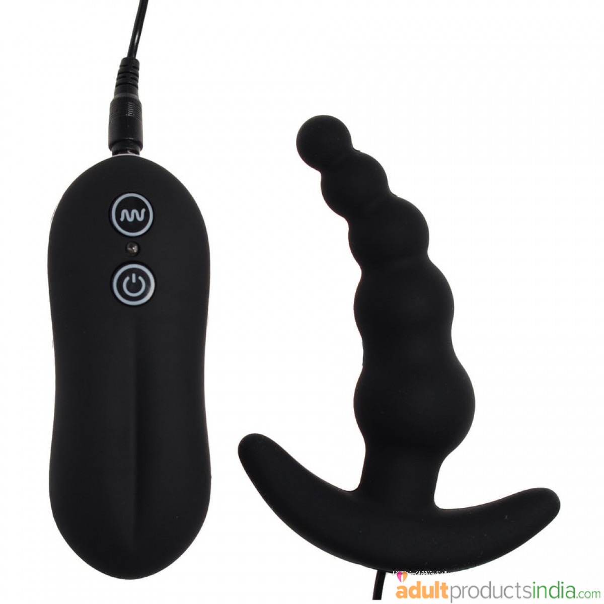 Butt Plug With Vibration Black