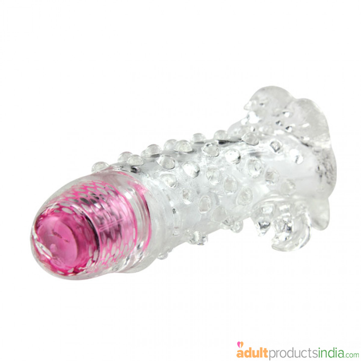 Vibrating Condom Sleeve with Dots and Hooks | Adult Products India