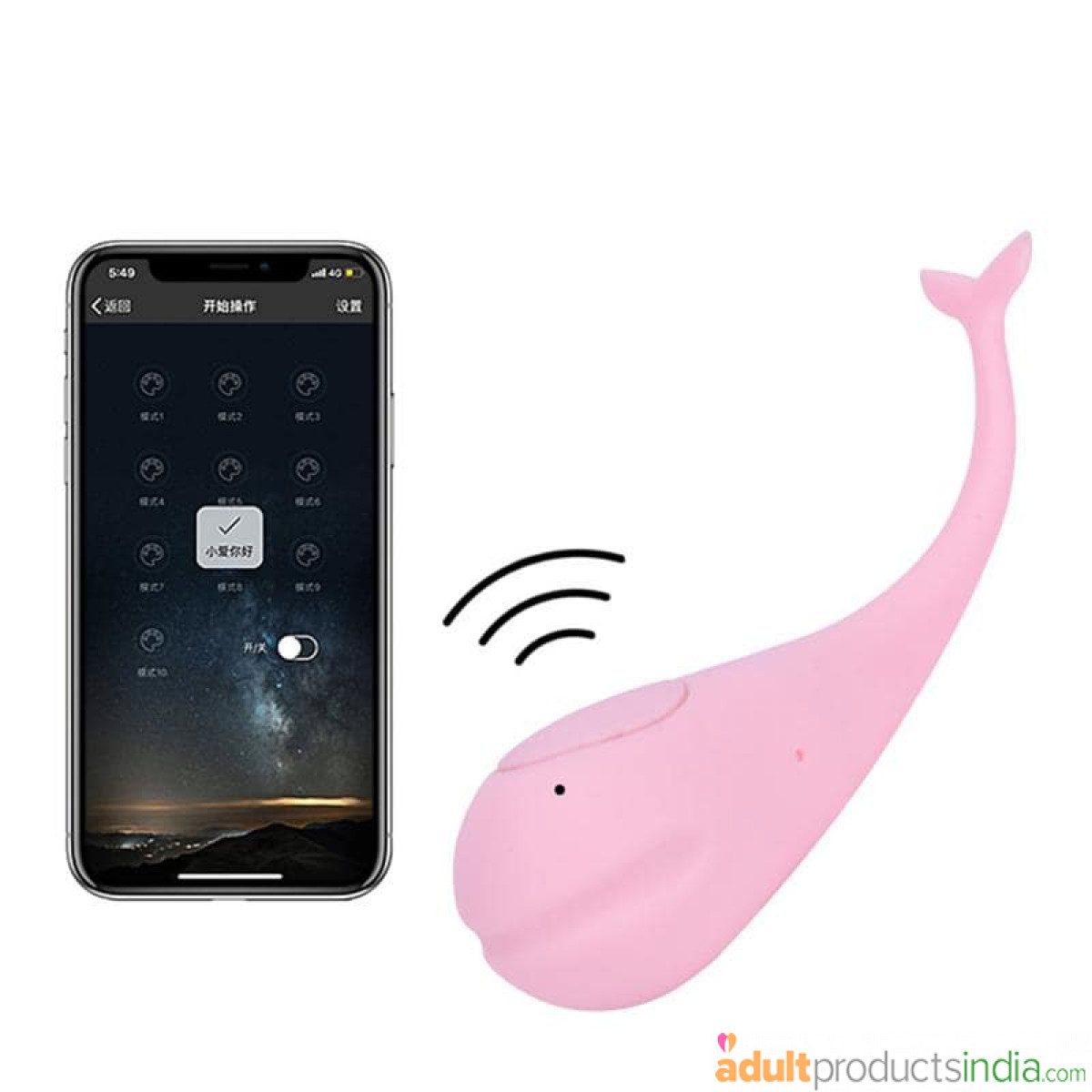 Big Whale Vibrator With Mobile App Control