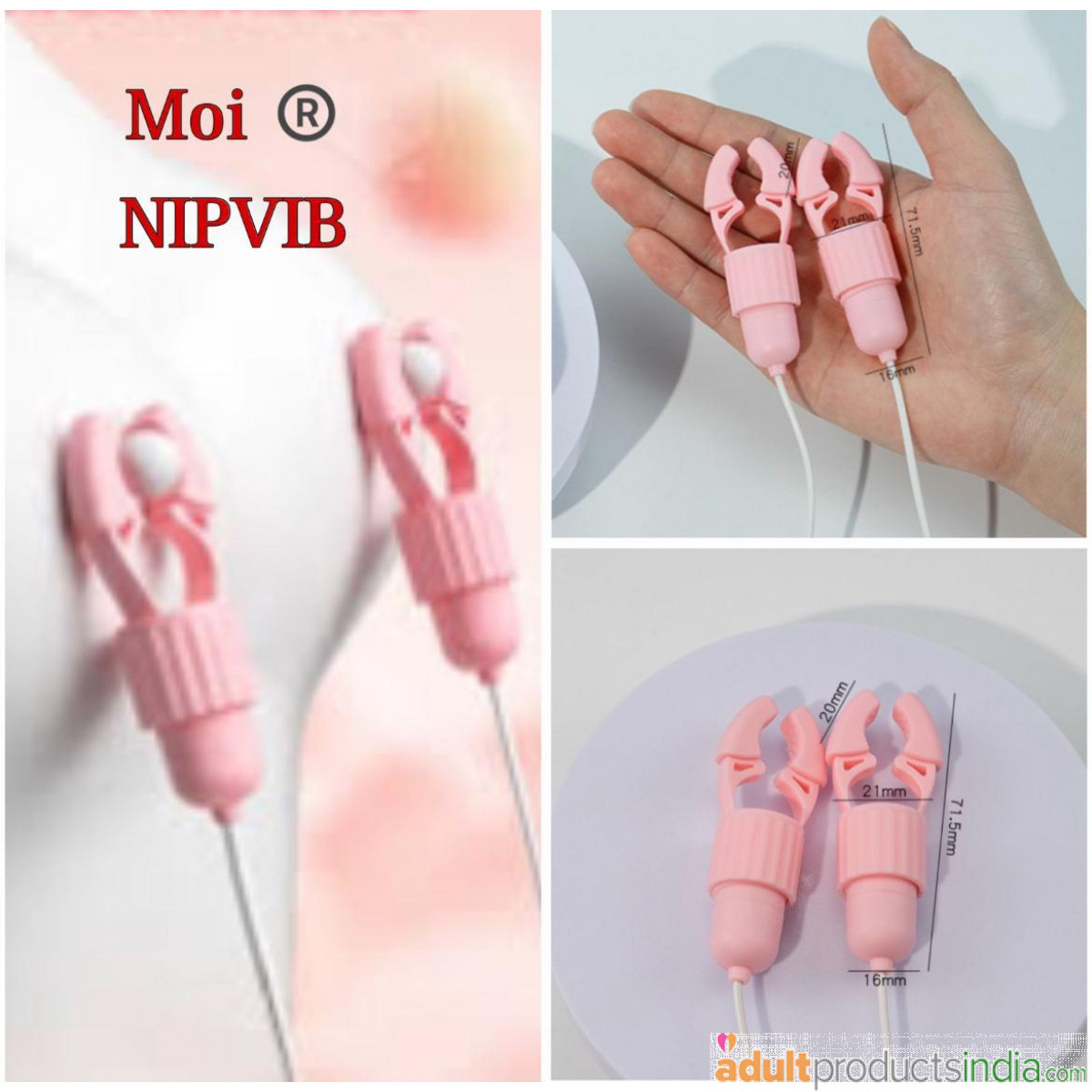 Strong Vibrating Wide Tweezer Nipple Clamps