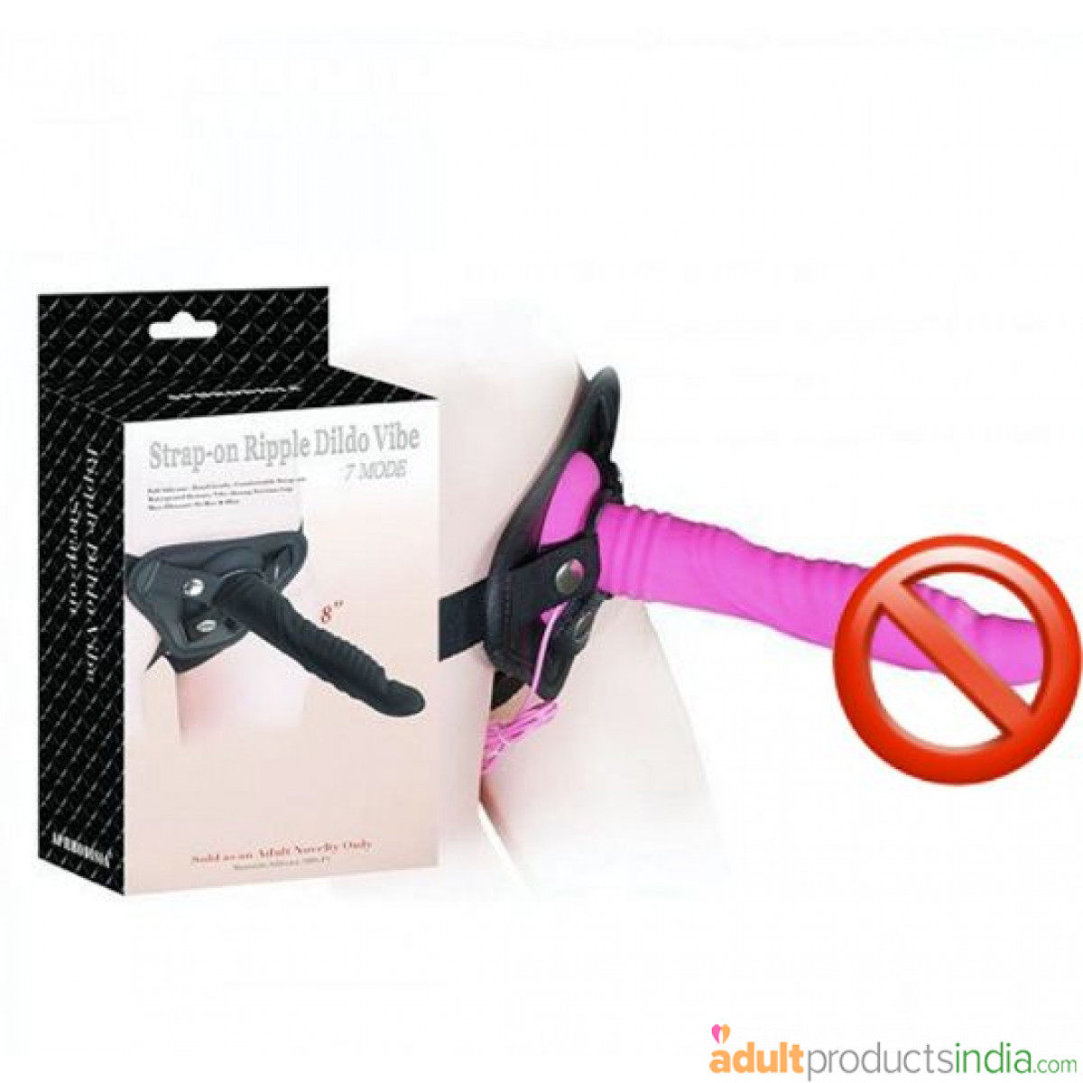 Strap on 20.7cm Vibrating Dildo