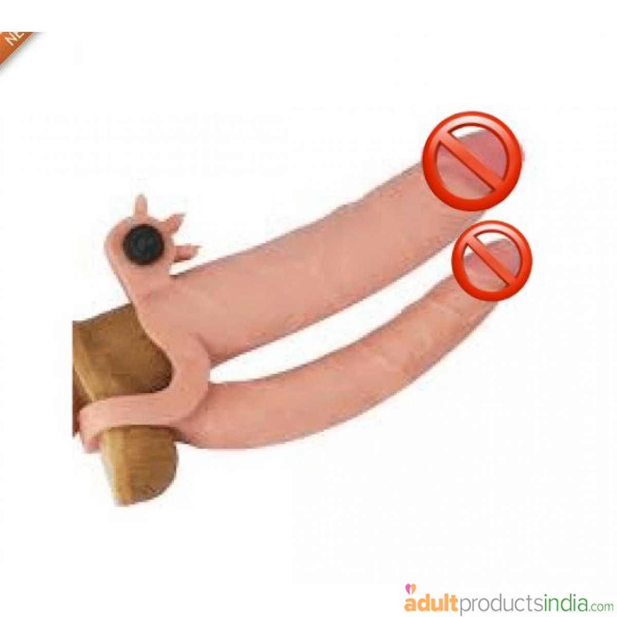 Pleasure X- Vibrating Double Penis Sleeve