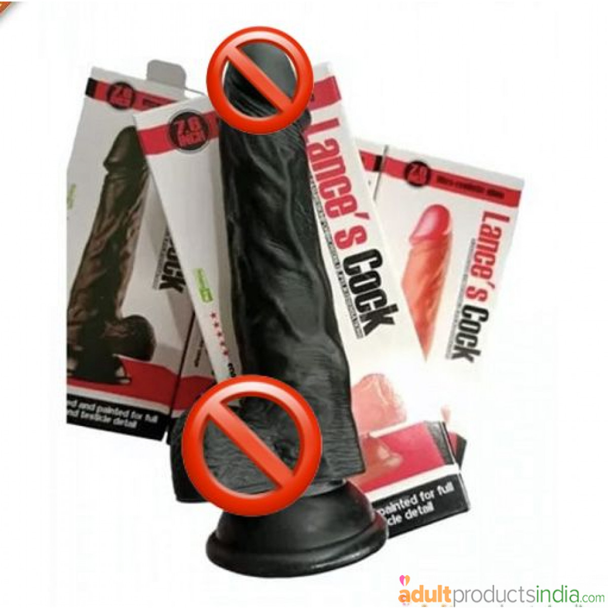 Lances Cock 20 Cm Super Realistic - Black