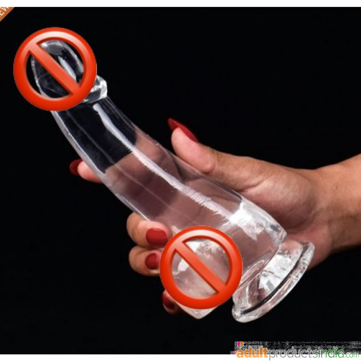 Crystal Clear Dildo & Anal Butt Plug Stopper 